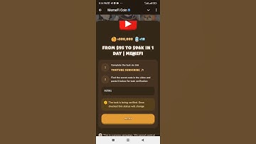 From $95 to $96K in 1 Day | Memefi Youtube Video Code