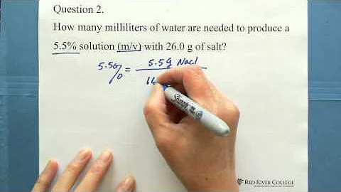 5. Concentration of a Solution: Mass - Volume Percent (m/v)% (1)