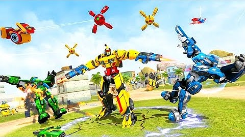 Flying Ghost Robot Car Game: Transform robot Games