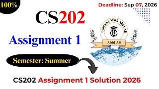 CS202 Assignment 1 Solution 2026 Semester : Summer 2026 ⁨