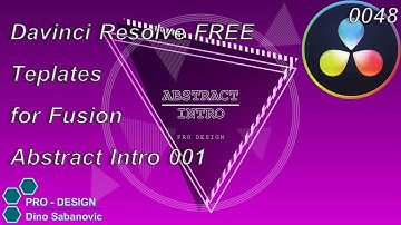 0048 Davinci Resolve FREE Templates for Fusion Abstract Intro 001