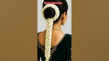 Latest bridal hairstyles 2025  #hair|bridal juda with gajra and jewellery|#trending #shorts#viral