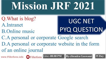 08:00 PM #35 ICT MCQ and PYQ | Mission JRF with Jitendra Goswami| ICT MCQ Question