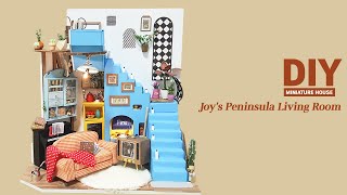 DIY Miniature KitㅣJoy&#39;s Peninsula Living RoomㅣRobotime, Best Gift Ideaㅣ미니어쳐하우스ㅣ박소소(soso miniature)