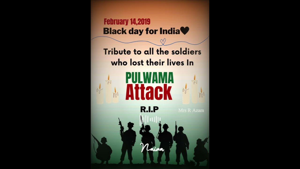 14 February Black Day Status Pulwama Attack Black day status 14