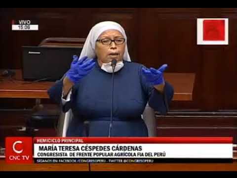 Congreso: María Teresa Céspedes del FREPAP pidió fiscalizar la danza de millones del ejecutivo