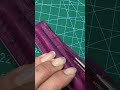 Finished a purple bag's handle, togo cowhide, wax thread and lambskin interior...
