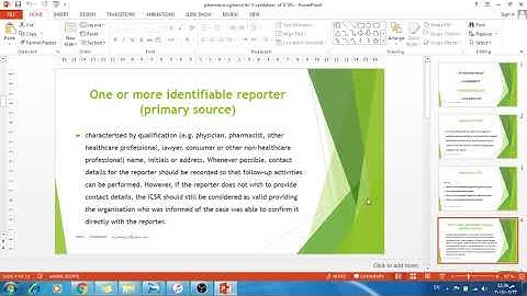 pharmacovigilance lec 5 validation  of ICSRs