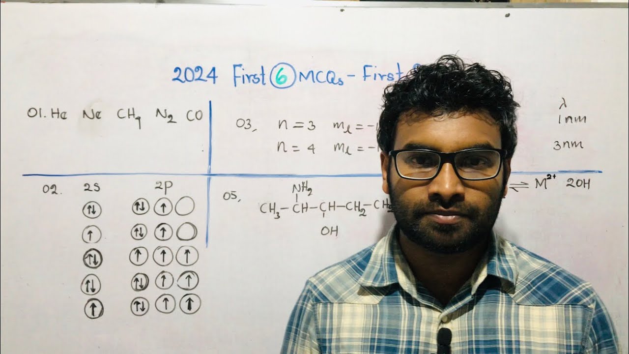 2024 Chemistry First 6 MCQs (First Page)