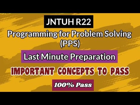 programming for problem solving notes pdf jntuh r22