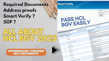 Hcl BGV process 2025 | Hcl bgv process for experienced | Hcl BGV verification process | Smart verify