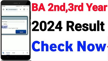 BA 2nd & 3rd year result 2024 check | BA final result kaise dekhe | How to check BA result 2024 |