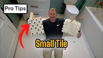 Tips for Setting Small Tile on a Bathroom Floor
