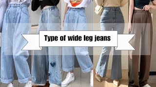 Type of wide leg jeans||trendy fashion||fashion