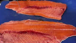 Full Fish Breakdown into Steaks | Clean Fillet, Bones, Every Cut #fish #steak #fishsteak #seafood