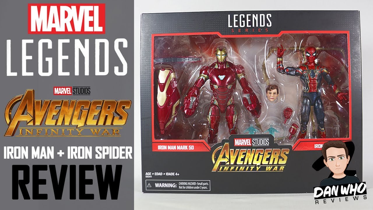 marvel legends iron man mark 50 and iron spider 2 pack