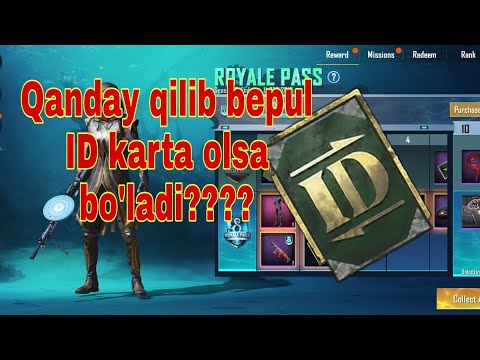 Pubg Mobileda qanday qilib bepul ism o&rsquo;zgartiradigan (ID) karta olish mumkin???