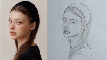 Master realistic portrait using Loomis method