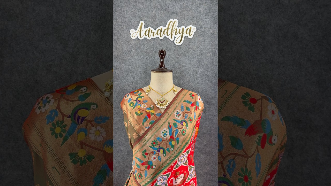 Designer Paithani Patola Sparrow Saree in Banarasi Soft Silk