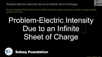 Problem-Electric Intensity Due to an Infinite Sheet of Charge, Physics Lecture | Sabaq.pk