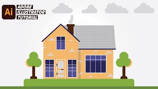 How to Create House Tutorial in Adobe Illustrator