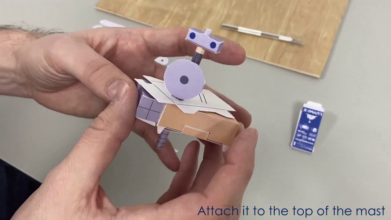 Make your own LUVMI-X lunar rover paper model - YouTube