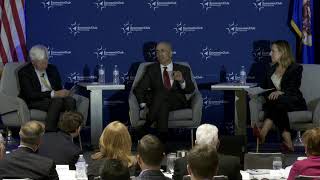 Neel Kashkari in conversation with Bill George and Poppy Harlow
