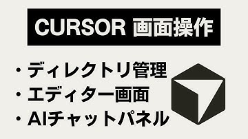 【画面操作】Cursor完全ガイド！ディレクトリ管理/エディタ画面/AIチャットパネル