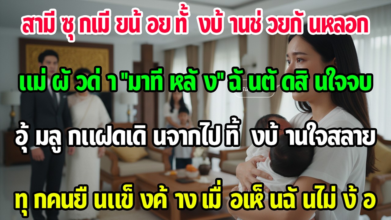 ผัวซุกบ้านเล็ก ครอบครัวช่วยกันหลอก แม่ผัวไล่ส่ง อุ้มแฝดเดินออกมา ทั้งบ้านยืนแข็งค้างทำอะไรไม่ถูก