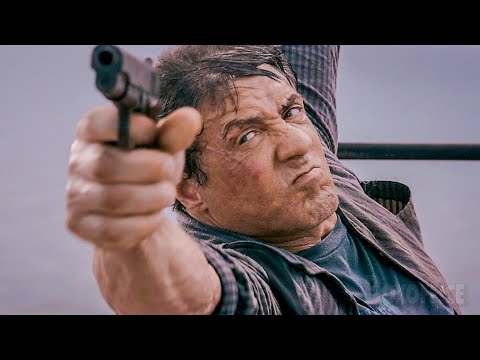 Stallone and Schwarzenegger VS a boat full of bad guys | Escape Plan | CLIP