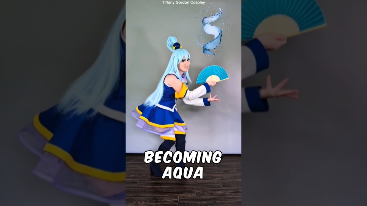 Becoming Aqua from the anime Konosuba | Cosplay Transformation Video #cosplay #anime #konosuba