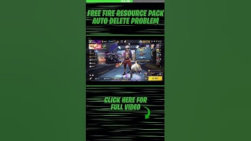 Free Fire Resource Pack Auto Delete Problem Solve | Free Fire Me Expansion Pack Delete Kyu Ho Raha h