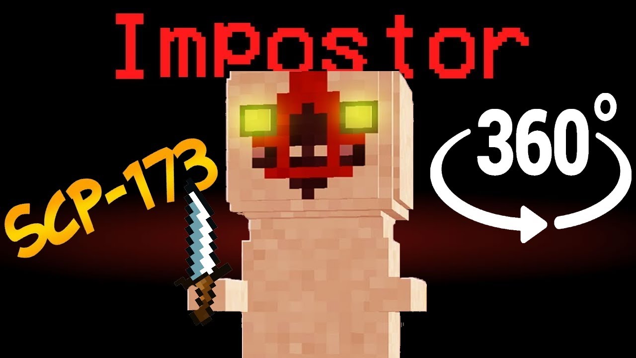 If SCP-173 SCULPTURE was the Impostor 🚀 Among Us Minecraft 360°