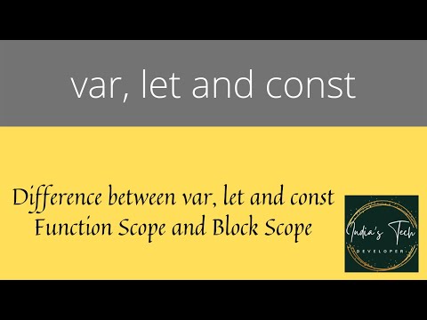 Difference between var, let and const. #javascript #var #let #const