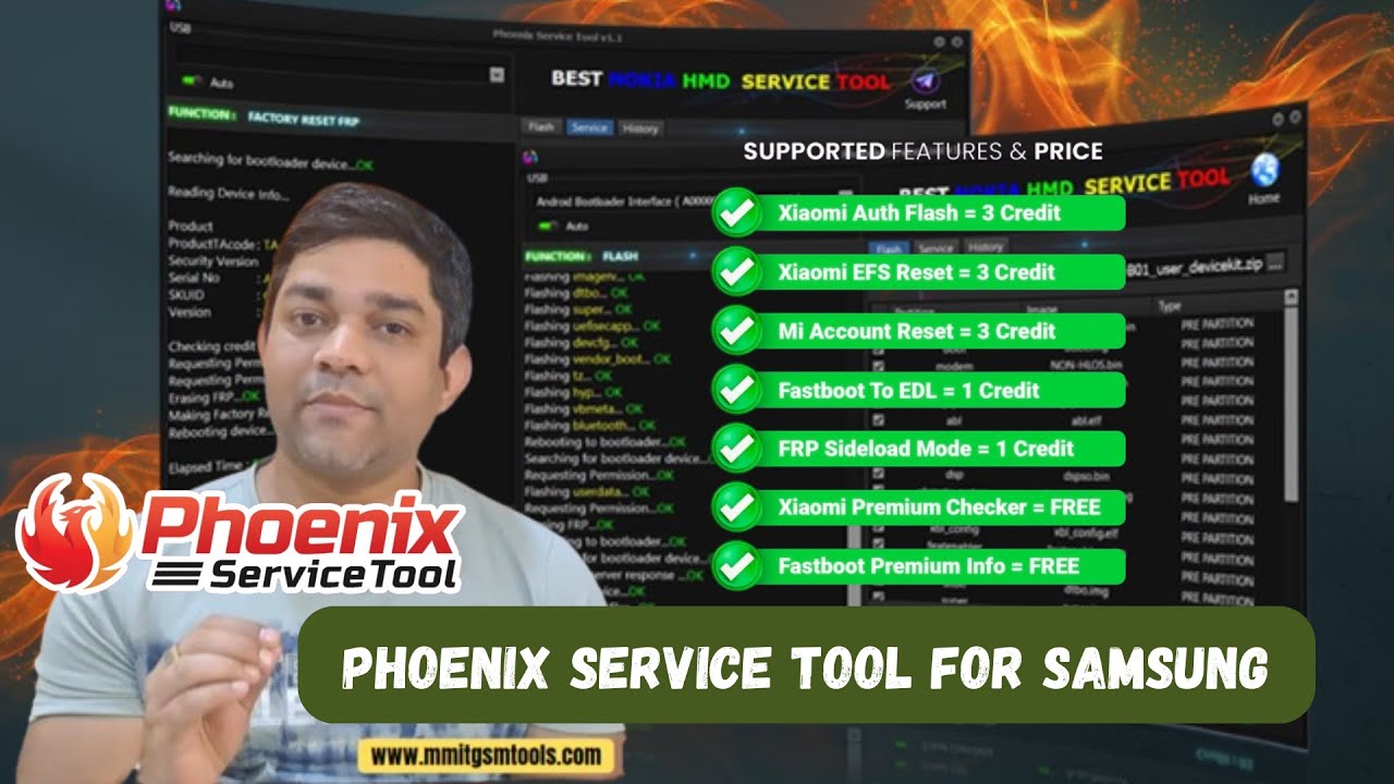 Phoenix Service Tool for Samsung, Xiaomi, Oppo, Nokia HMD, OnePlus