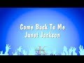 Come Back To Me - Janet Jackson (Karaoke Version)