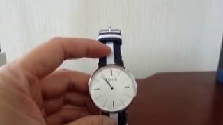 Comtex 腕時計 ナイロン ホワイト 薄型 6mm アナログ ウオッチ クオーツ 時計 メンズ
