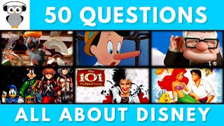 Disney Quiz Trivia  50 Questions | All About Disney Movies, Characters and Theme Park