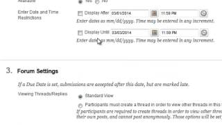 Creating Blackboard Forums + Settings