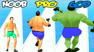 NOOB vs PRO vs HACKER - Muscle Run 3D