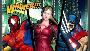 ULTIMATE MARVEL VS. CAPCOM 3 Spiderman,Wolverine,Jill Requested Gameplay