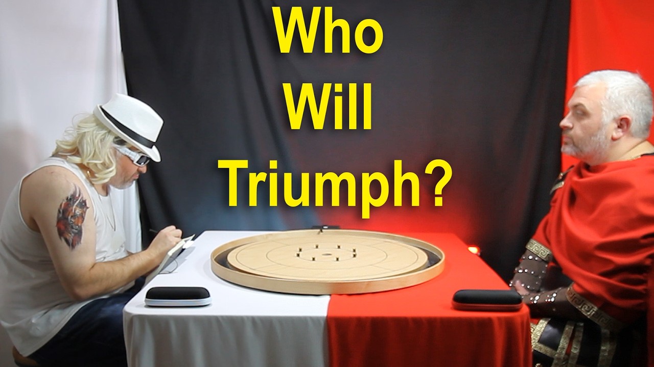 Watch Crokinole Pro Cyrus Take on Newbie Tiberius!