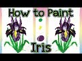 HOW TO FINGER PURPLE PAINT IRIS FLOWER - Finger Painting Tutorials easy step by step