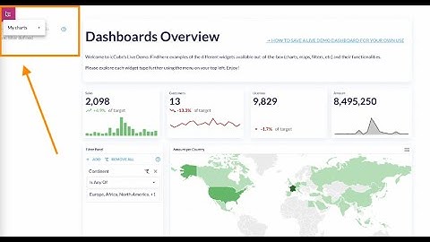 Create an Application Menu with a Filter Panel in icCube