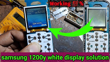 Samsung 1200y display white problems solution