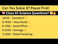 🧠 Can You Answer These Class 10 Science Questions? 😳🔥