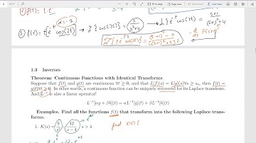 DFQ: Section 6.2: Inverse of Laplace Transform