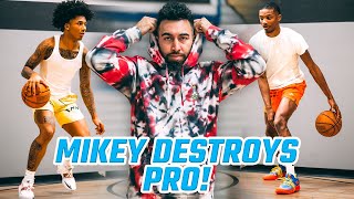Mikey Williams DESTROYS Pro Player In His Workout! | Ryan Razooky