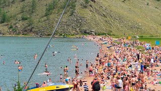 Невыносимое пекло сжигает Таджикистан. Все пляжи и водоемы переполнены людьми