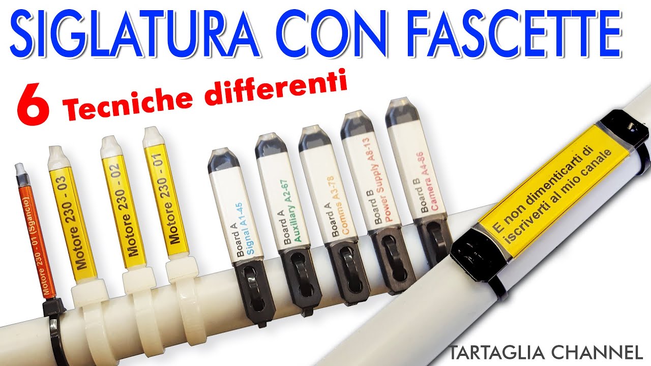 6 SPECIALI TECNICHE per Siglatura cavi con fascette da  elettricista..risultato professionale 